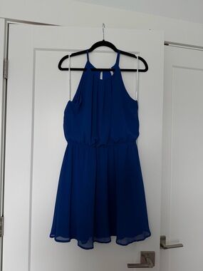 DNA couture Cobalt Blue Halter Dress